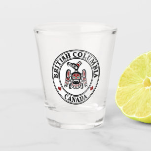 Native American Red Black Kaigani Thunderbird Shot Glass