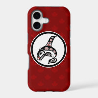 Native American Red Black Vector Art Killer Whale