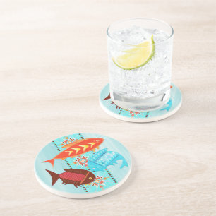 Native American River Folk DECOR Coaster