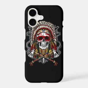 Native American Skull Indian Chief Headdress