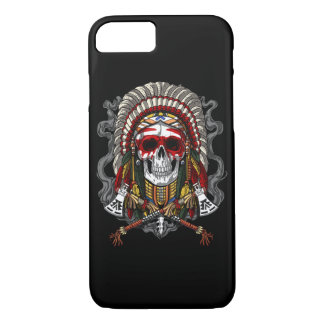 Native American Skull Indian Chief Headdress Case-Mate iPhone Case