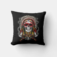 Native American Skull Indian Chief Headdress
