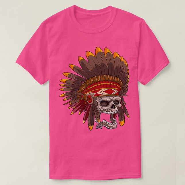 Native American Skull Inspired  T-Shirt (Design Front)