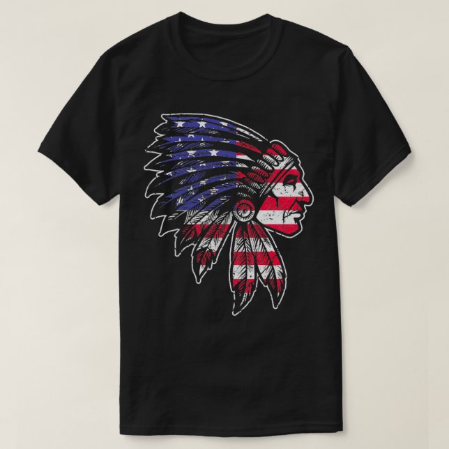 Native american skullTShirt 1  T-Shirt (Design Front)