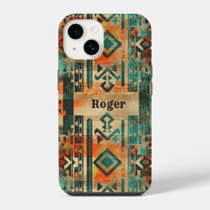 Native American Southwest Aztec Personalised iPhone 14 Case