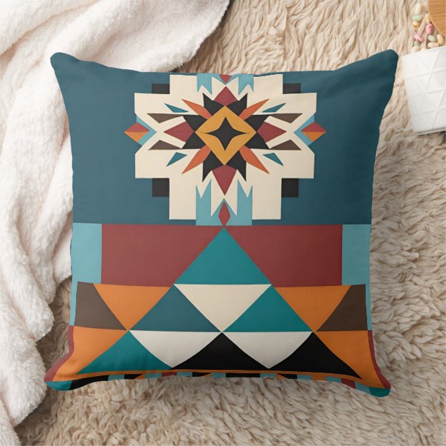 Native American Southwestern Tribal Design Cushion (Blanket)