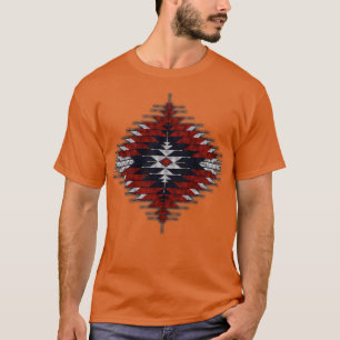 Native American SouthwestStyle RedBlack Sunburst  T-Shirt