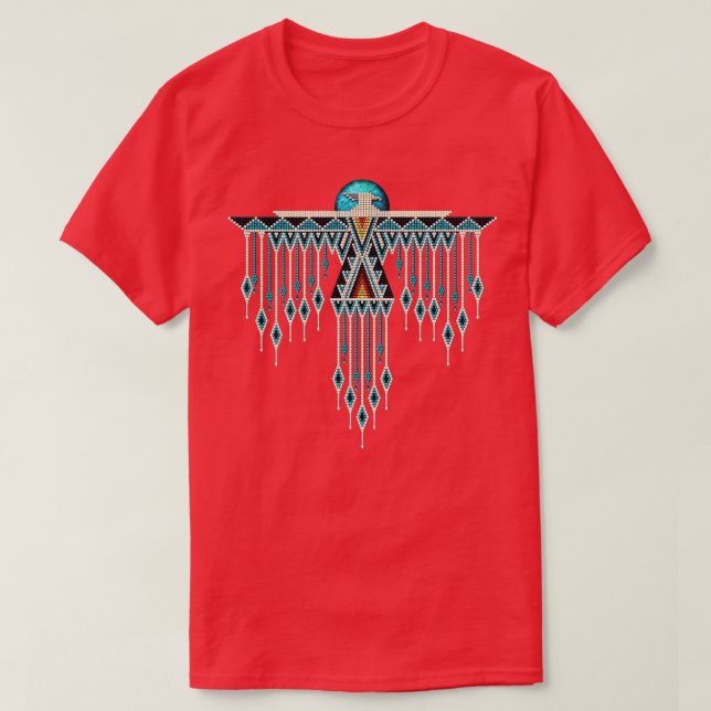 Native American SouthwestStyle Turquoise Thunderbi T-Shirt (Design Front)