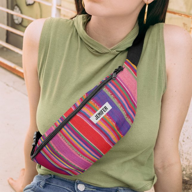 Native American Stripes Colourful Indian Pattern Bum Bags (Creator Uploaded)