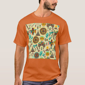 Native American Style Boho Pow wow  T-Shirt