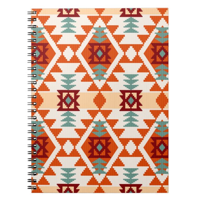 Native American Style Geometric Seamless Notebook (Front)