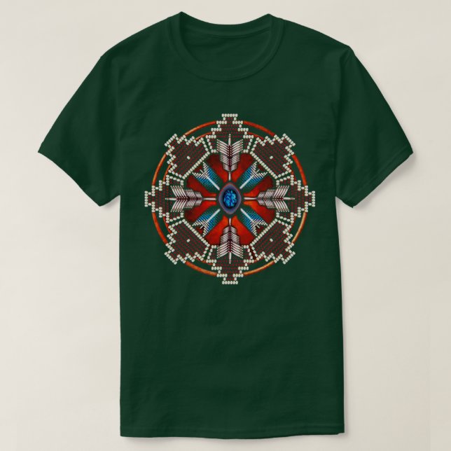 Native American Style Mandala 1  T-Shirt (Design Front)