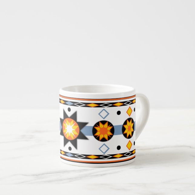 Native American Sun Pattern Speciality Mug (Front Right)