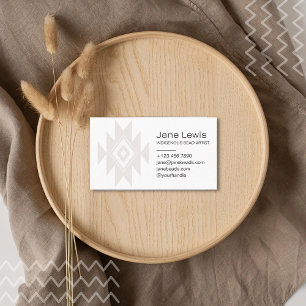 Native American Symbol Illustration Indigenous Art Business Card