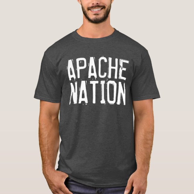 NATIVE AMERICAN T-SHIRTS, APACHE NATION T-Shirt (Front)