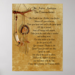 Native American Ten Commandments poster
