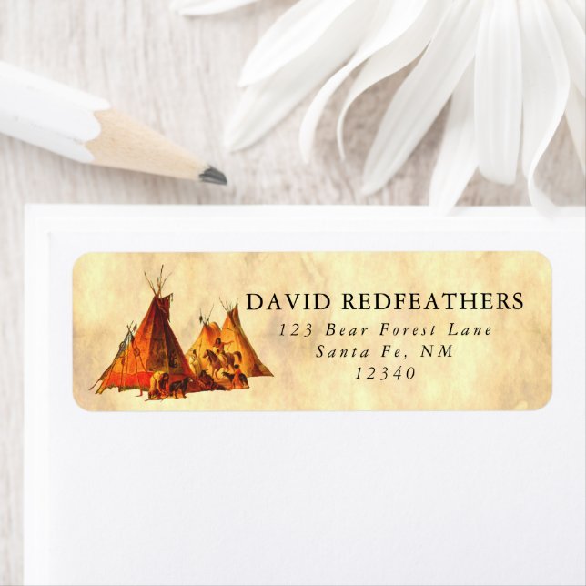 Native American Tipi Assiniboine Tipis Parchment (Insitu)