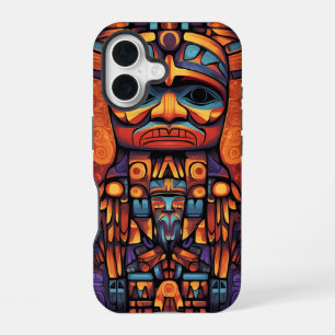 Native American Totem Design iPhone 16 Case