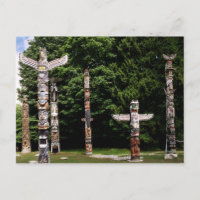 Native American totem poles, Vancouver, British