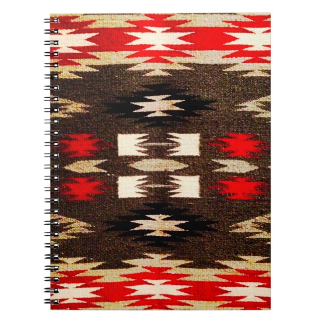 Native American Tribal Design Print Spiral Notebook (Front)