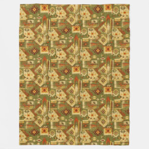 Native american tribal fabric I + your ideas Fleece Blanket