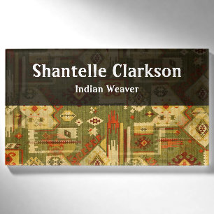 Native american tribal fabric I + your ideas Name Tag