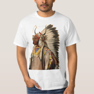 Native American Tribal Indian Chief Head Dress T-Shirt