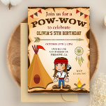 Native American Tribal Kids Birthday Party Invitation<br><div class="desc">Amaze your guests with this beautiful tribal birthday party invite featuring a cute kid wearing a tribal outfit with a traditional tipi tent and beautiful Bohemian elements against a vintage parchment background. Simply add your event details on this easy-to-use template to make it a one-of-a-kind invitation. Flip the card over...</div>