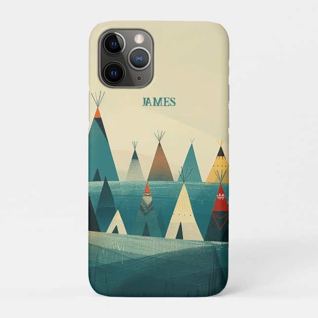 Native American Tribe Tents Case-Mate iPhone Case (Back)