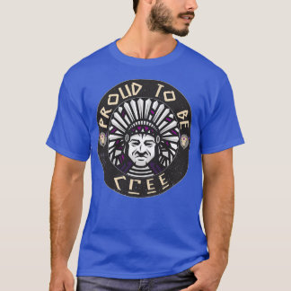 Native American Tribes Proud To Be Cree Chief Head T-Shirt