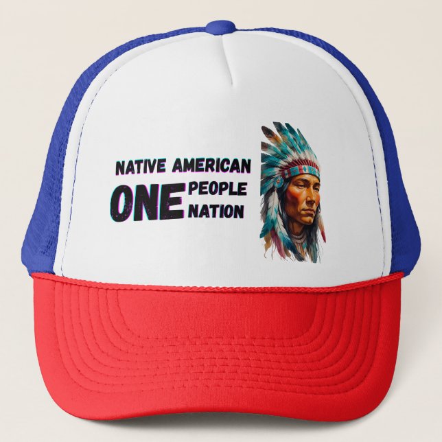 Native American  Trucker Hat (Front)