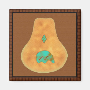 Native American Turquoise Zuni Bear Magnet