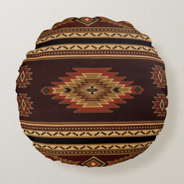 Native American United Weavers Round Cushion (Front)