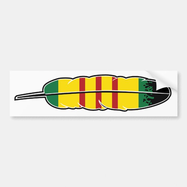 Native American Vietnam Veteran Bumper Sticker (Front)