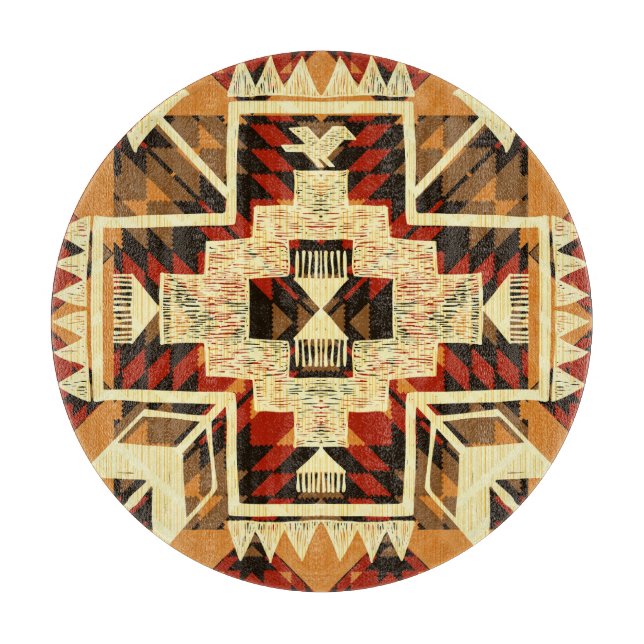 Native American, Vintage Hand-Drawn Abstract. Cutting Board (Front)