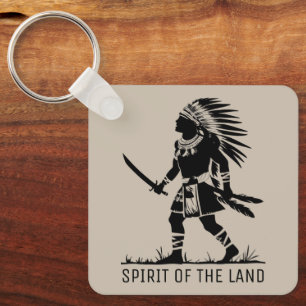 Native American Warrior  Key Ring