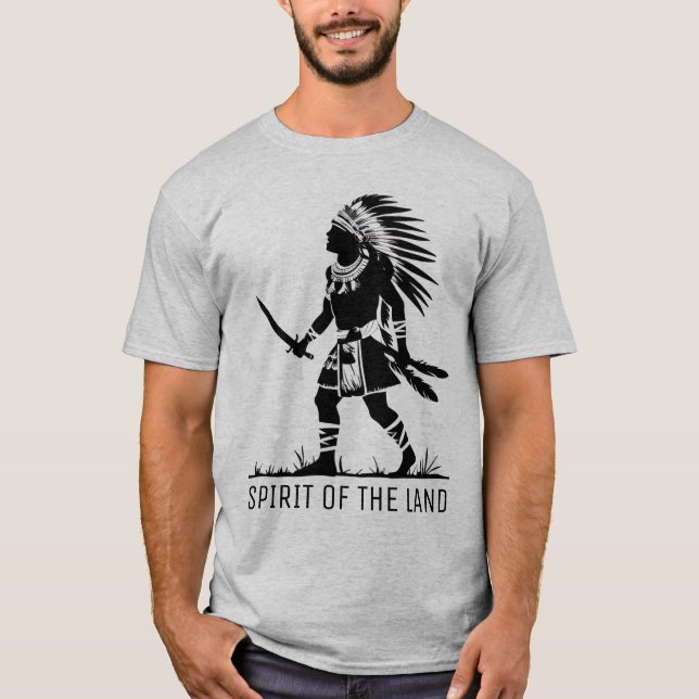 Native American Warrior  T-Shirt (Front)