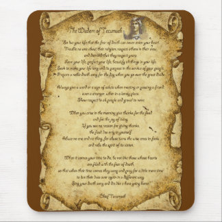 Native American Wisdom of Chief Tecumseh Mouse Pad