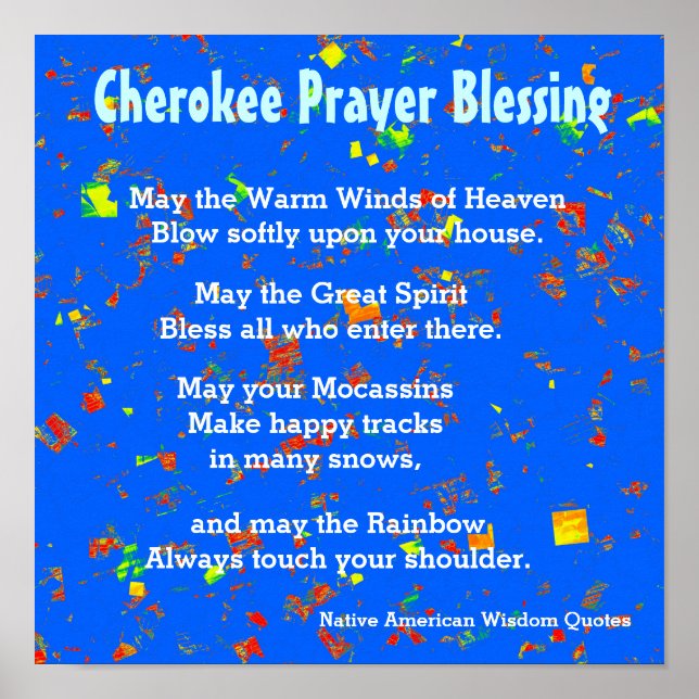 Native American Wisdom Quotes Poster (Front)