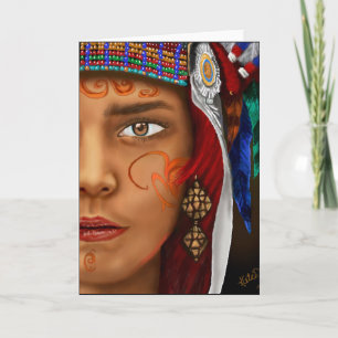 Native American Woman Greeting Card