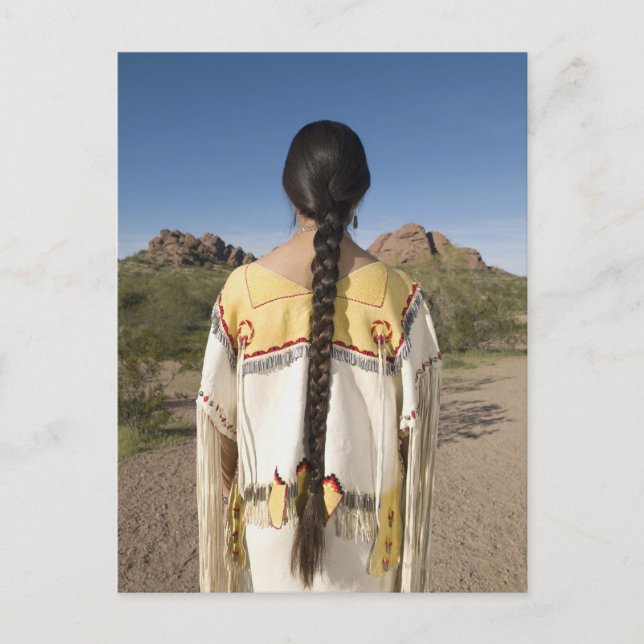Native American woman in traditional clothing 2 Postcard (Front)