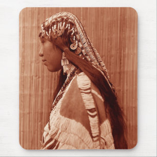 Native American Woman Mouse Pad