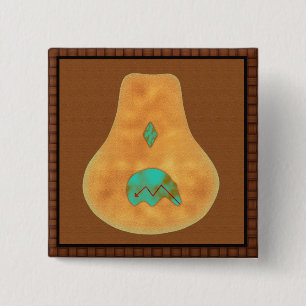 Native American Zuni Bear Icon 15 Cm Square Badge