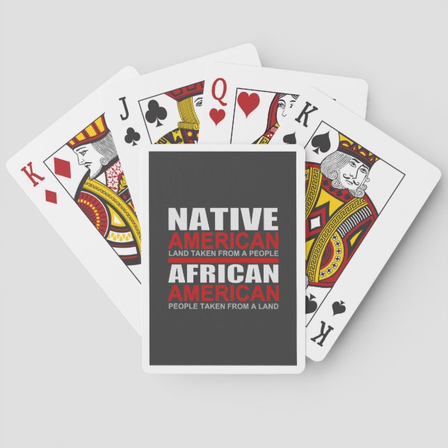 Native Americans and African Americans Playing Cards (Back)