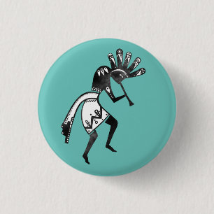 Native Americans Culture - Dancing Kokopelli 1 3 Cm Round Badge