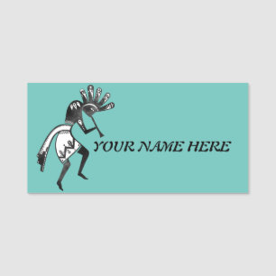 Native Americans Culture - Dancing Kokopelli 1 Name Tag