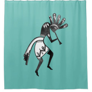 Native Americans Culture - Dancing Kokopelli 1 Shower Curtain