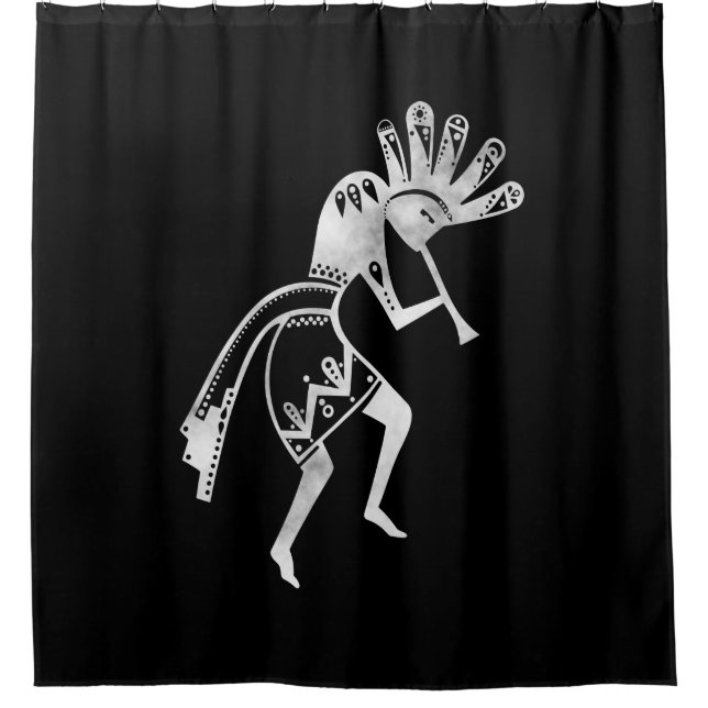 Native Americans Culture - Dancing Kokopelli 2 Shower Curtain (Front)