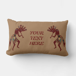 Native Americans Culture - Dancing Kokopelli 3 Lumbar Cushion