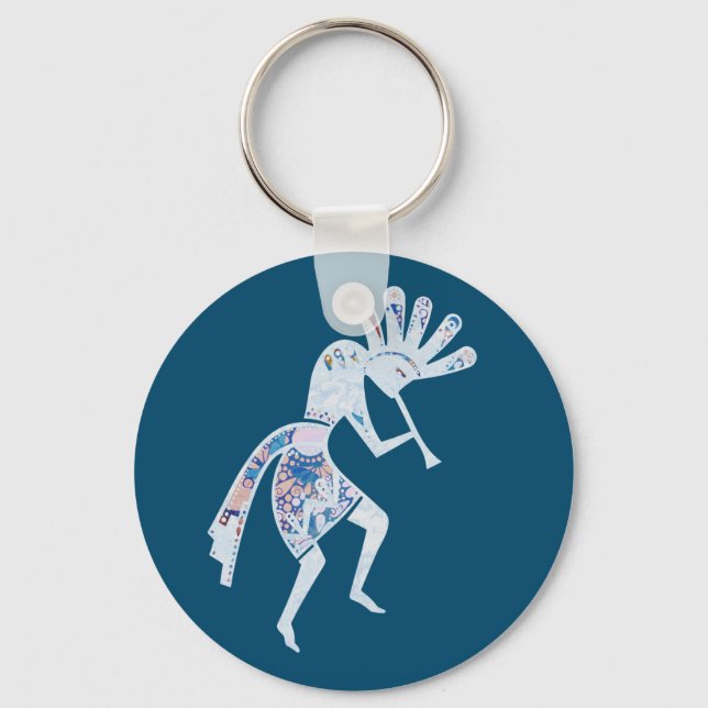 Native Americans Culture - Dancing Kokopelli 4 Key Ring (Front)